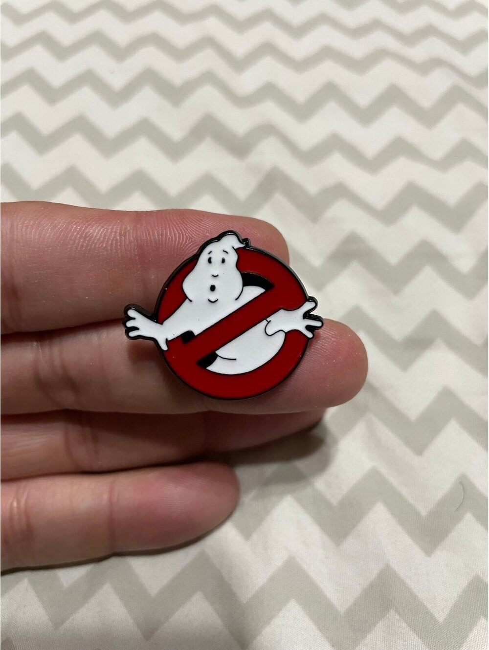 Ghostbusters enamel pin logo retro 80s 90s comedy movies cinema film hat lapel